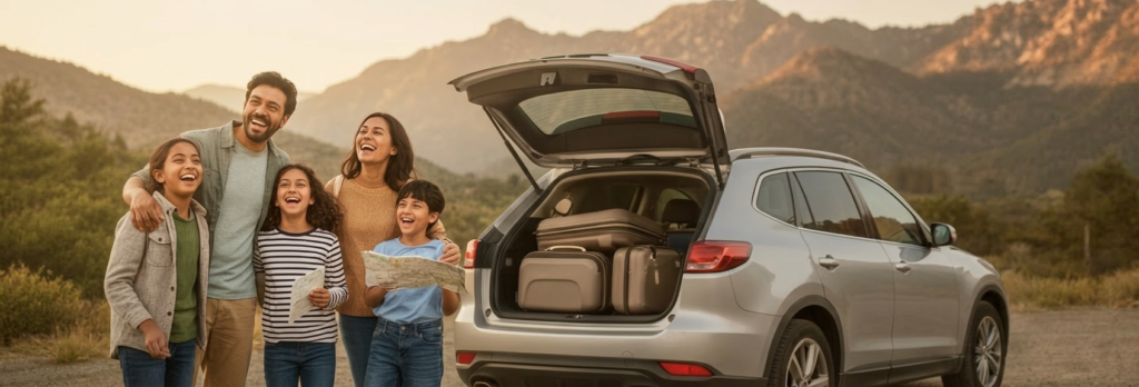 happy family rent car with vahaan travels